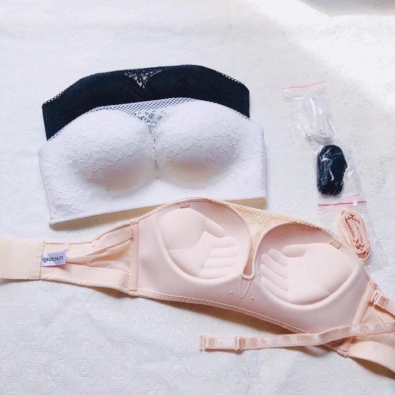 Áo lót cup quây 200 ren siêu đẩy bàn tay không gọng