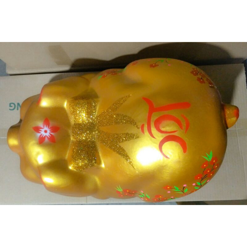 Heo đất khổng lồ 40cm, heo quay có nơ kích thước lớn dài 40cm