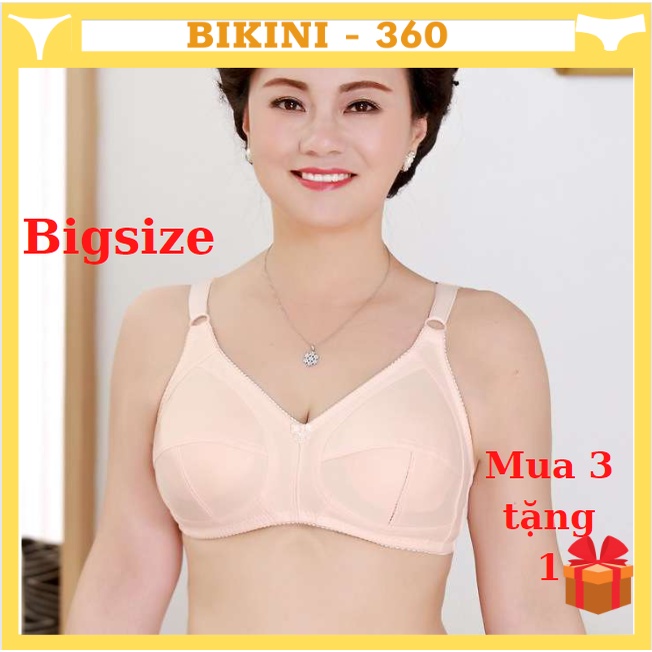 Aó ngực lót nữ mỏng không mút không gọng A3289 quả to bản to bigsize CUP D cho bầu người béo mập ngực to; bikini