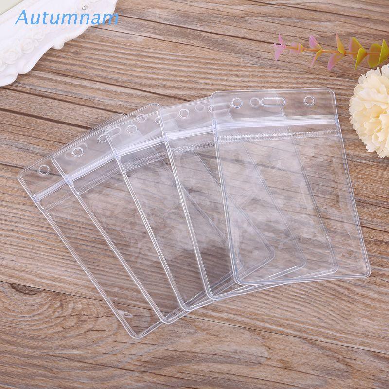 Set 5 túi đựng thẻ ID bằng nhựa PVC trong suốt chống thấm nước