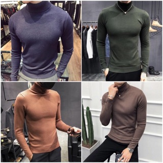 Áo len nam cổ lọ .Chất Lông Cừu Mềm Mịn. Video thật