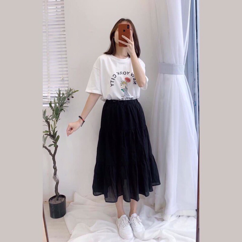 Chân váy voan tầng hai lớp | BigBuy360 - bigbuy360.vn