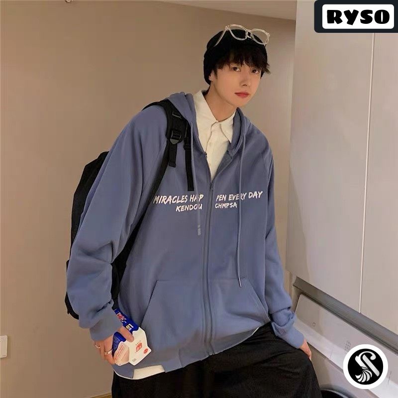 Áo khoác nỉ form rộng có khóa kéo unisex cao cấp chất nỉ bông dày dặn mặc cặp nam nữ phù hợp