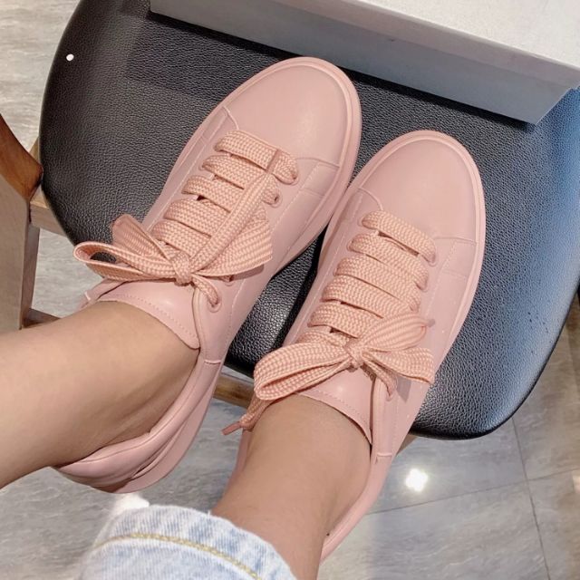 [LOẠI DA MỀM]Giày thể thao nữ MCQ nâng đế cao 3cm màu hồng/đỏ/xanh hot hit cá tính đơn giản giá rẻ đi học đi mưa đi chơi | BigBuy360 - bigbuy360.vn