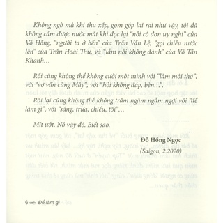 Sách Để làm gì tạp bút