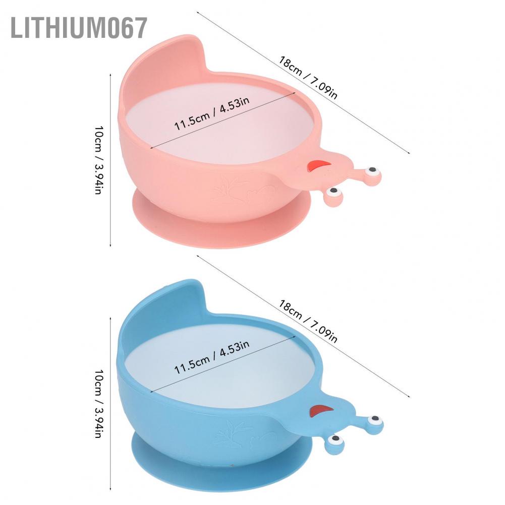 Lithium067 Lithium067 Bát ăn dặm silicone Nonslip Hút đa năng BPA Lò vi sóng không chứa An toàn cho trẻ em