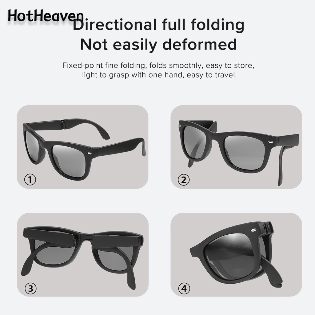Kính Mát Chống Tia UV400 Tròng Gấp 4 Màu Thời Trang Cho Nam Và Nữ