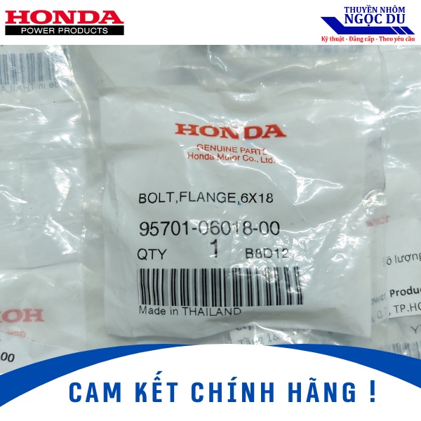 Bulong, Ốc Vít Máy Chạy Thuyền Honda, 6X18, 95701-06018-00, Dùng Cho Động Cơ Xăng Honda GX160, GX200 GX270, GX390,