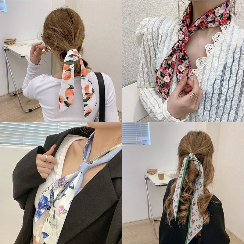 Dây Buộc Tóc Đính Nơ Ruy Băng Thời Trang Hàn Quốc Độc Đáo Cho Nữ