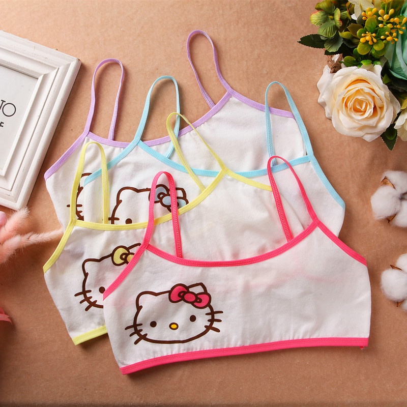 Áo Lót Hai Dây Chất Liệu cotton Dành Cho Bé Gái 8-15 Tuổi