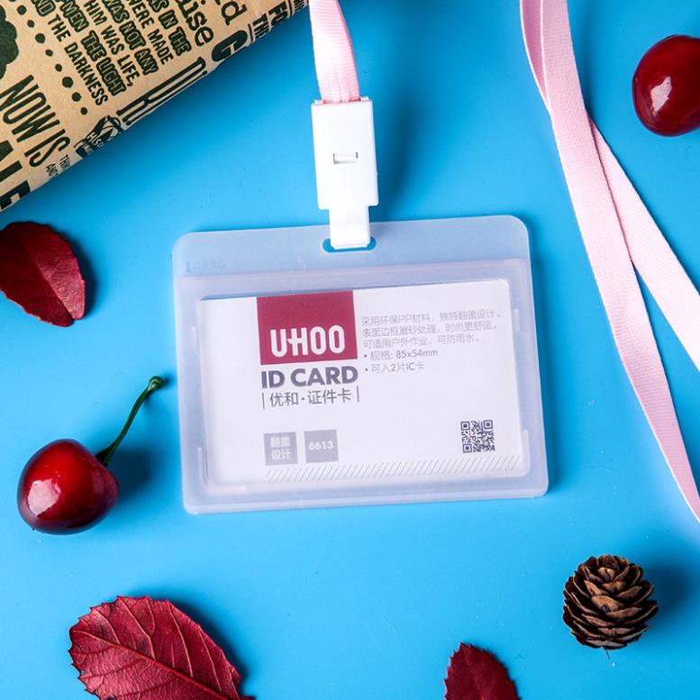 Thẻ đeo bảng tên nhân viên văn phòng nhựa cao cấp Ngang Dọc H204