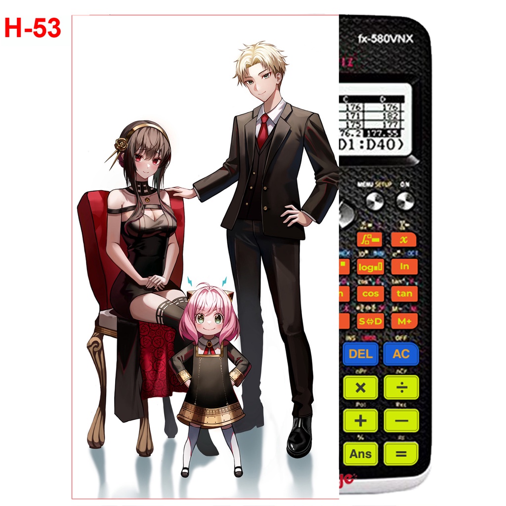 Decal Máy tính CASIO fx570 , fx580 anime Spy X Family