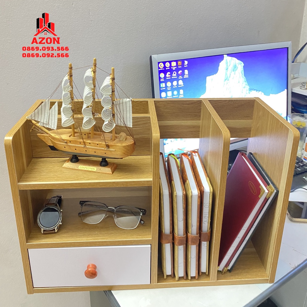 KỆ SÁCH, KỆ SÁCH ĐỂ BÀN, HỒ SƠ VÀ TÀI LIỆU VĂN PHÒNG SIZE 50x20x34cm