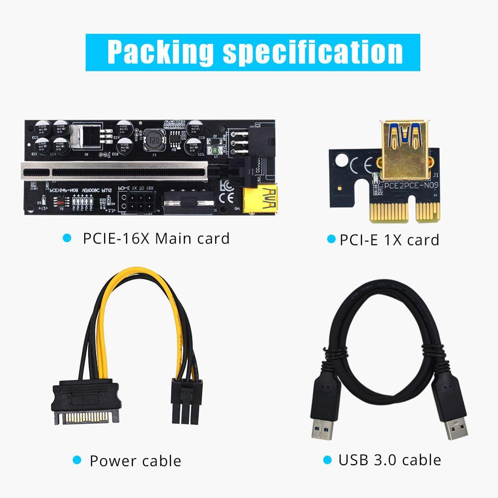 BEBETTERM Thẻ Chuyển Đổi Video PCI Express Có Đèn LED