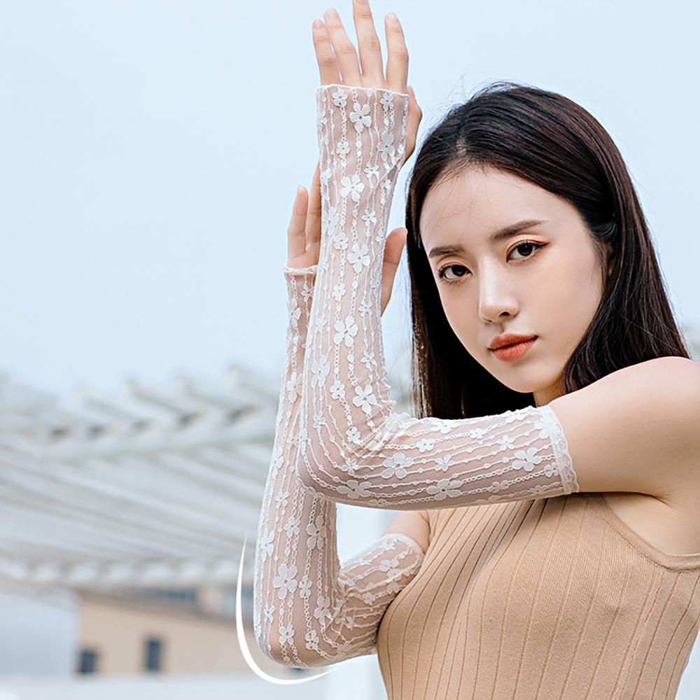 LILYES Găng Tay Chạy Bộ / Câu Cá Hình Hoa Cổ Điển Thời Trang Cho Nữ