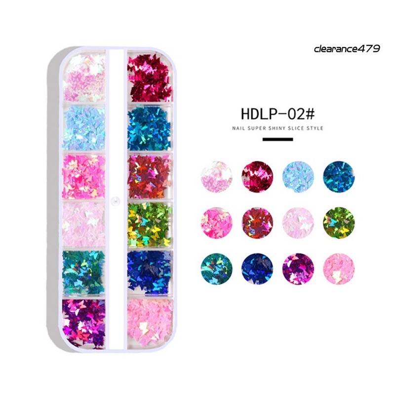 Kim Tuyến Hình Bướm Trang Trí Móng