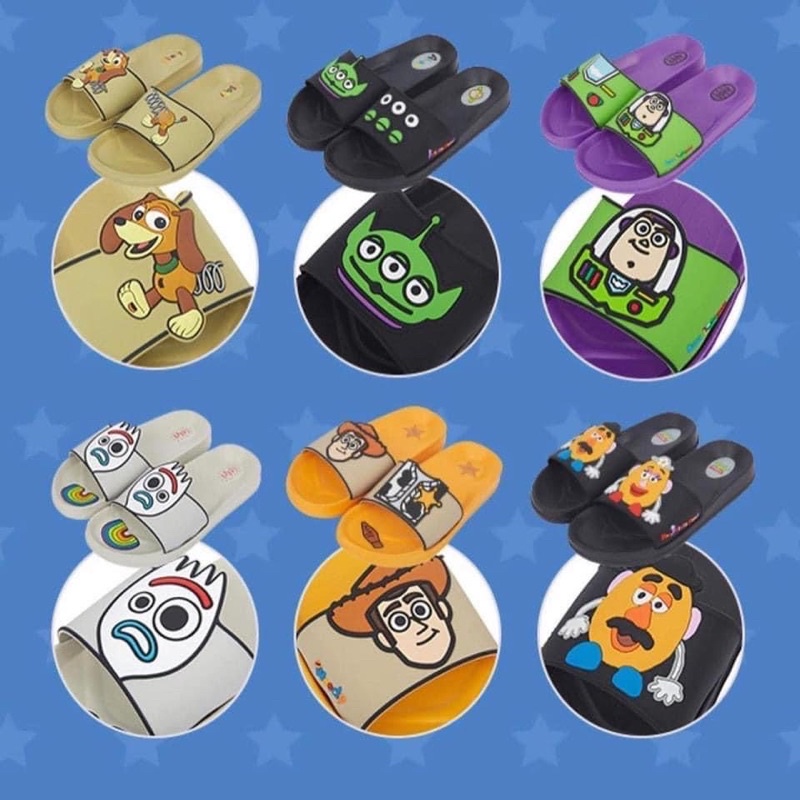 [HÀNG CHÍNH HÃNG] DÉP SPAO x TOY STORY - DÉP QUAI NGANG CAO SU ĐI MƯA - HÀNG CÓ SẴN - UNISEX NAM NỮ - CÓ BILL ĐẦY ĐỦ