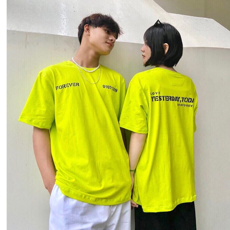 Áo Thun Cotton Cao Cấp Ngắn Tay Unisex, Chất Vải Đẹp, Co Giãn Tốt, Họa Tiết Nổi Bật Cá Tính ,Thời Trang FOREVER LOVE