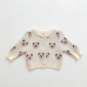 Bộ Áo Liền Quần In Hình Gấu Dễ Thương Cho Trẻ Sơ Sinh