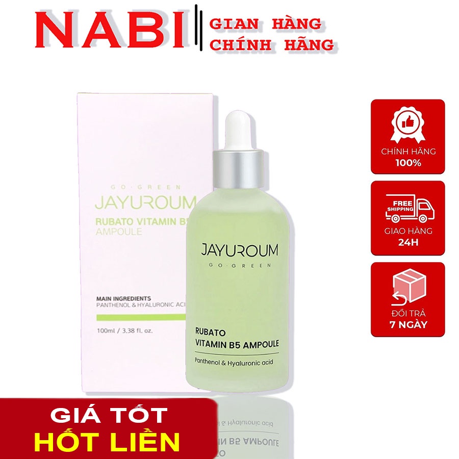 Serum Dưỡng Ẩm Cấp Nước Phục Hồi Jayuroum Rubato Vitamin b5 Ampoule 100ml