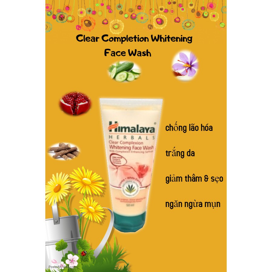 [ Date Mới] Sữa rửa mặt trắng da mịn màng Himalaya Clear Complexion Whitening Face Wash 150ml - HM03