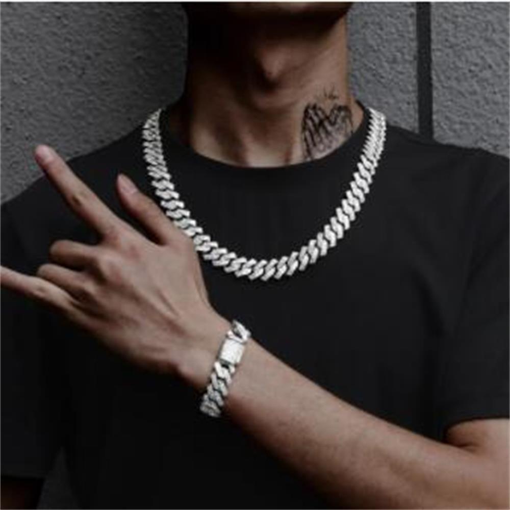 Vòng cổ Chiều Rộng 12mm Phong Cách Hip Hop Sang Trọng