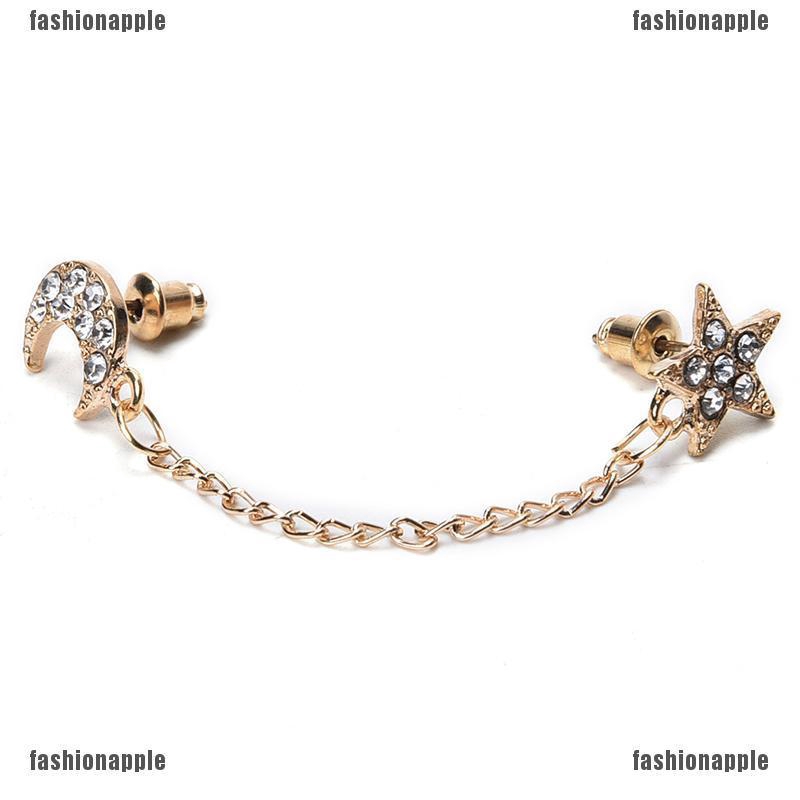 Khuyên Tai Thép Không Gỉ Đính Đá Độc Đáo