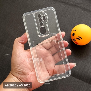 Ốp Điện Thoại Trong Suốt Có Ngăn Đựng Thẻ Cho oppo a9 2020 oppo a5 2020 oppo f11 pro oppo f1s oppo f9