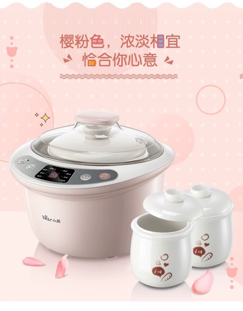 NỒI HẦM CÁCH THUỶ BEAR ĐA NĂNG 1.8L KÈM 0.5L CHÍNH HÃNG CÓ SẴN