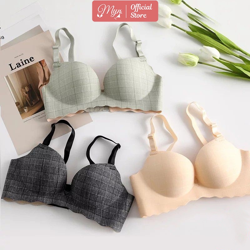 Áo su không gọng, áo ngực siêu đẩy muối tiêu A04 MYN_UNDERWEAR