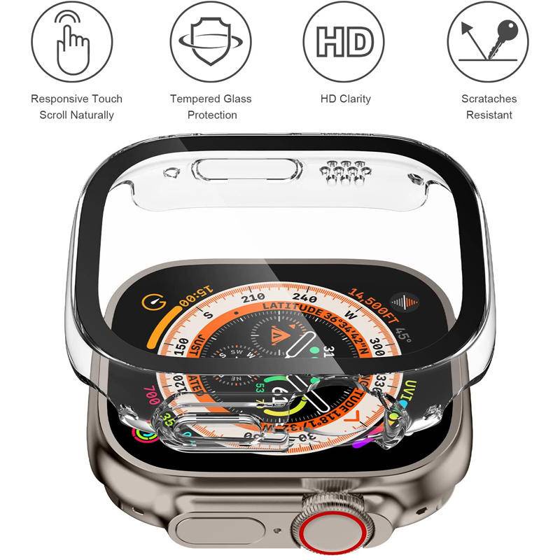 Ốp Lưng PC + KíNh CườNg LựC Siêu CứNg 49mm Cho ĐồNg Hồ Apple Watch Ultra 49mm