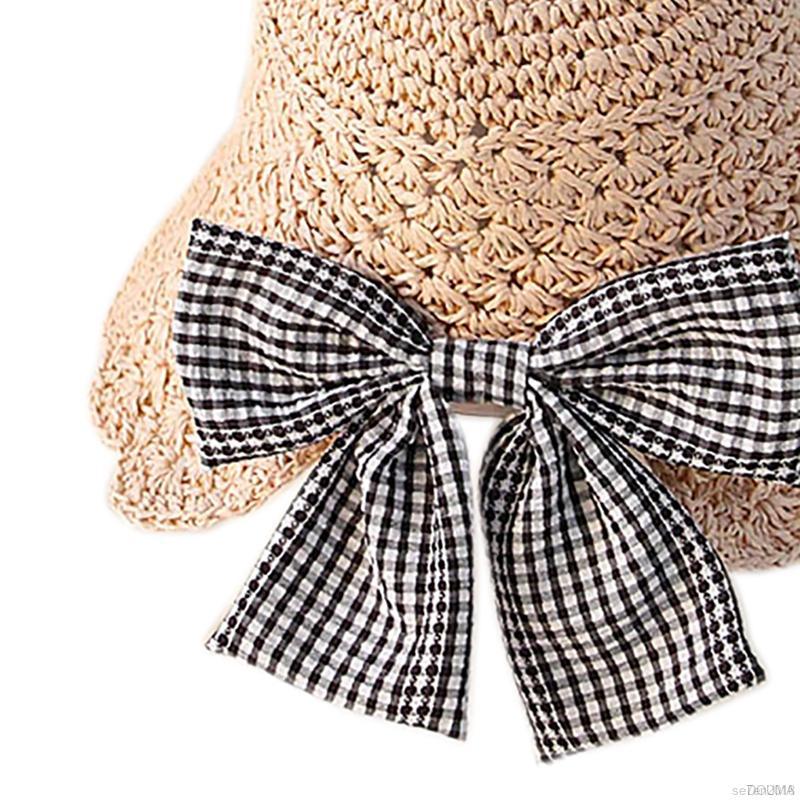 Mũ Cói Thắt Nơ Xinh Xắn Cho Bé Gái