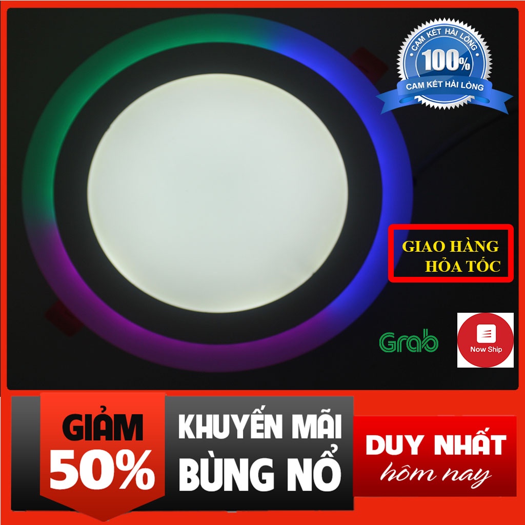 Đèn Led Ốp Nổi 6w/12w/18W/24w Viền 3 Màu