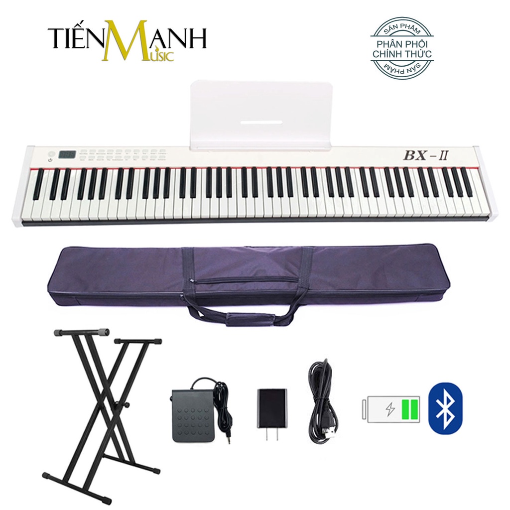 [Chính Hãng, Tặng Sticker] Đàn Piano Điện Bora BX-II - Đàn, Chân, Bao, Nguồn BX-02 - 88 Phím nặng Cảm ứng lực Có Loa BX2