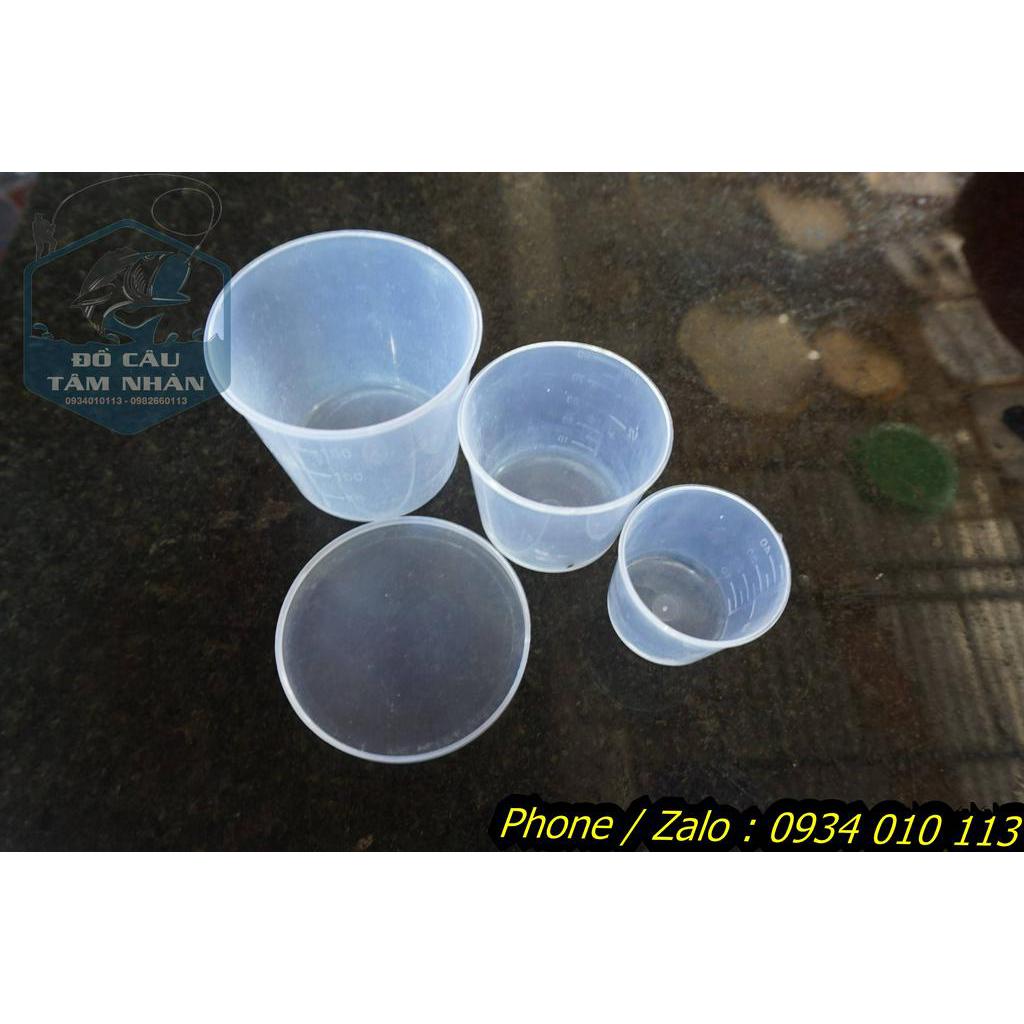 Bộ 3 ly nhựa đong mồi giúp pha mồi chính xác,