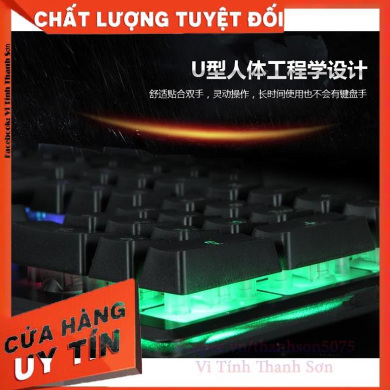 BỘ BÀN PHÍM VÀ CHUỘT GIẢ CƠ GAME R8 1910 LED ĐA MÀU - Vi Tính Thanh Sơn