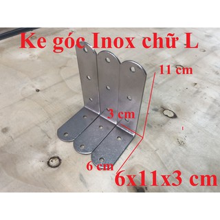 Ke góc vuông INOX chữ L bản rộng 3 cm ( 6x11x3 cm )