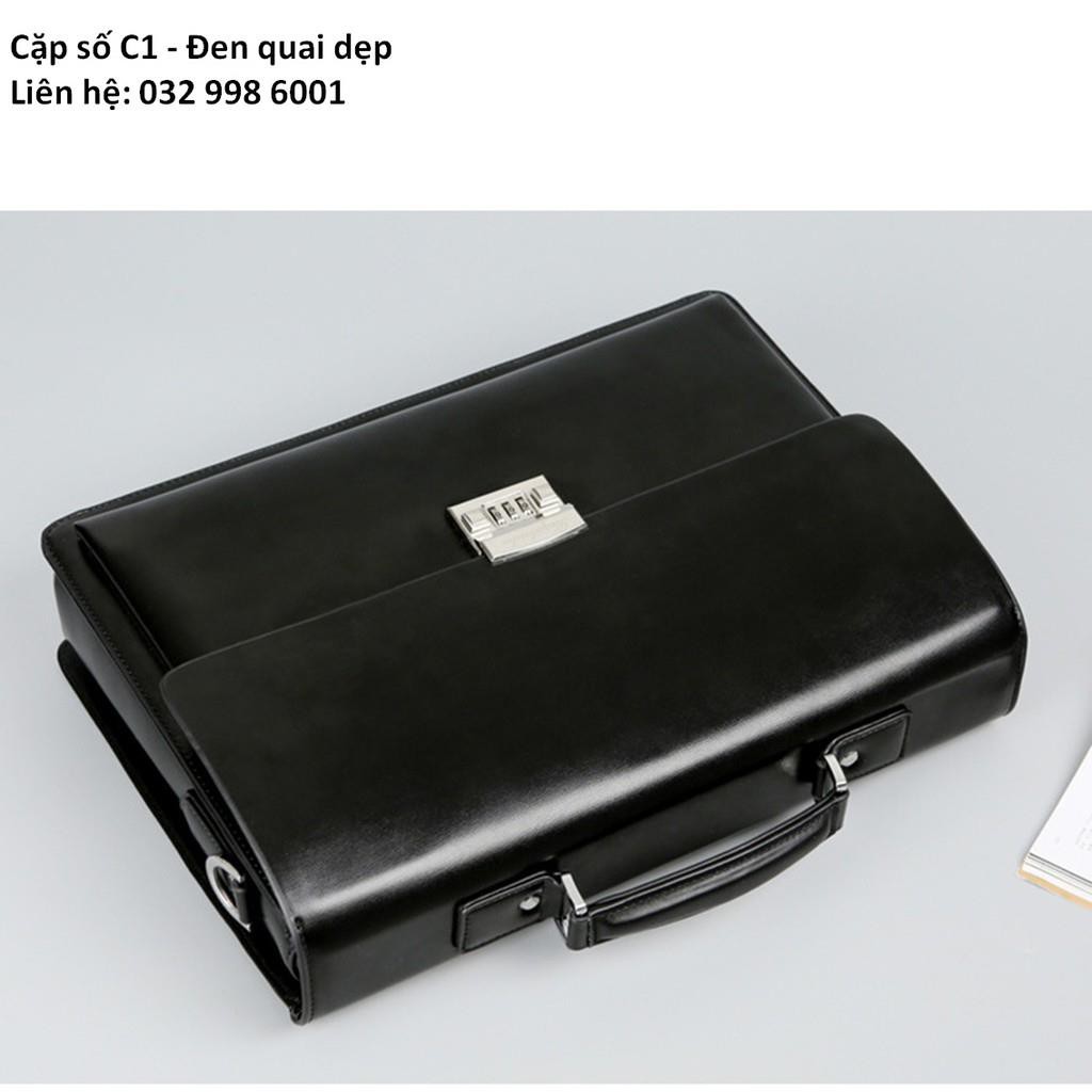 Cặp da khóa số CK03 đen C1 | BigBuy360 - bigbuy360.vn