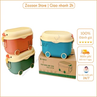 Thùng đựng đồ chơi cho bé hình con vịt ngộ nghĩnh có bánh xe size to chứa tất cả bộ sưu tập đồ chơi cho bé Honper - HP52