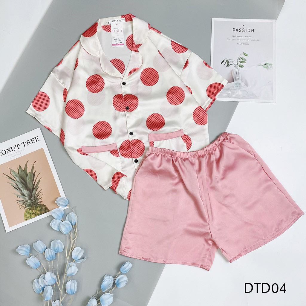 Đồ bộ pijama đùi chất lụa satin size M,L,XL | BigBuy360 - bigbuy360.vn