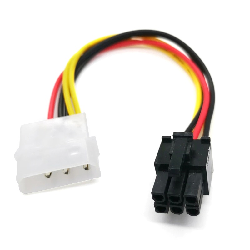 Dây Cáp Chuyển Đổi Thẻ Nguồn 4 Pin Molex Sang 6 Pin PCI-Express PCIE