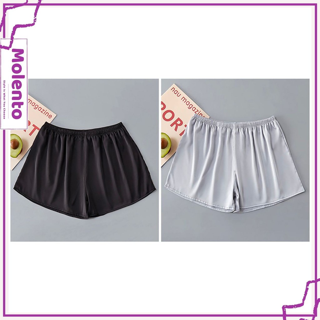 Quần Ngủ Nữ Lụa Satin Cao Cấp MOLENTO Quần Short Ngắn Nhiều Màu Sang Chảnh Thoáng Mát Từ 40kg Đến 85kg - M39