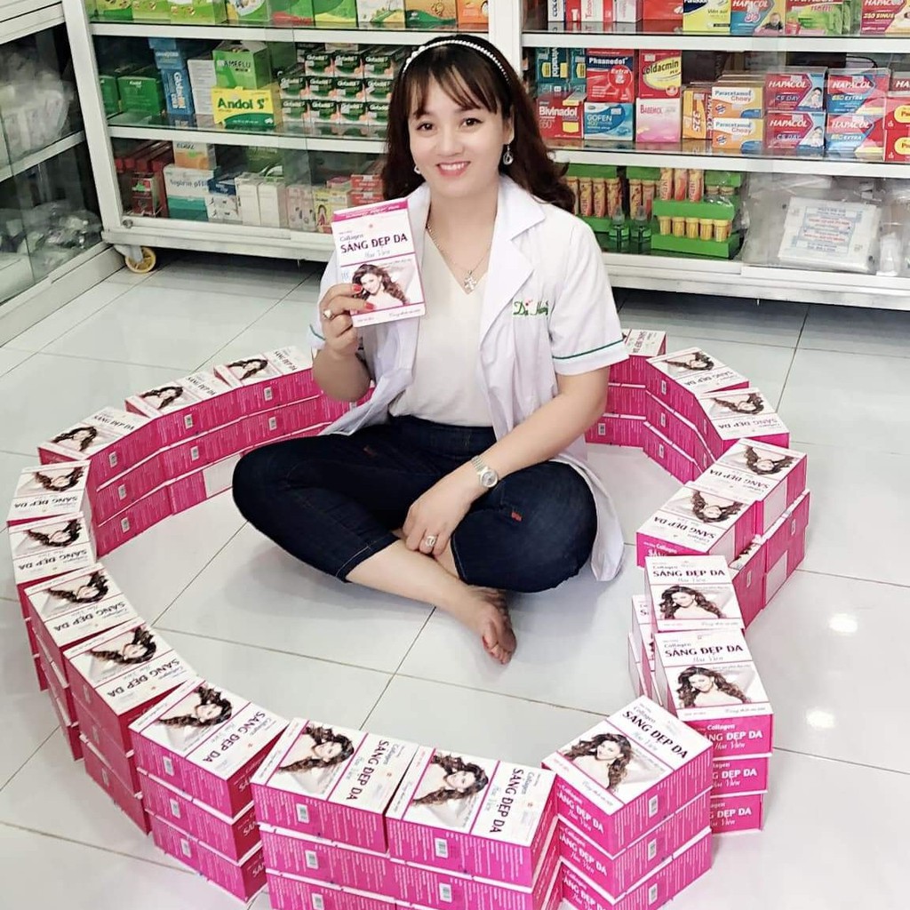Collagen nhập khẩu từ Nhật Bản - Viên uống Sáng Đẹp Da Hoa Viên  - FreeShip