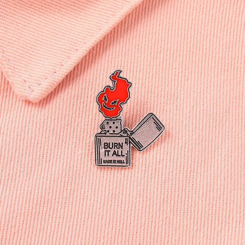 Ghim cài áo hình bật lửa ngộ nghĩnh xinh xắn