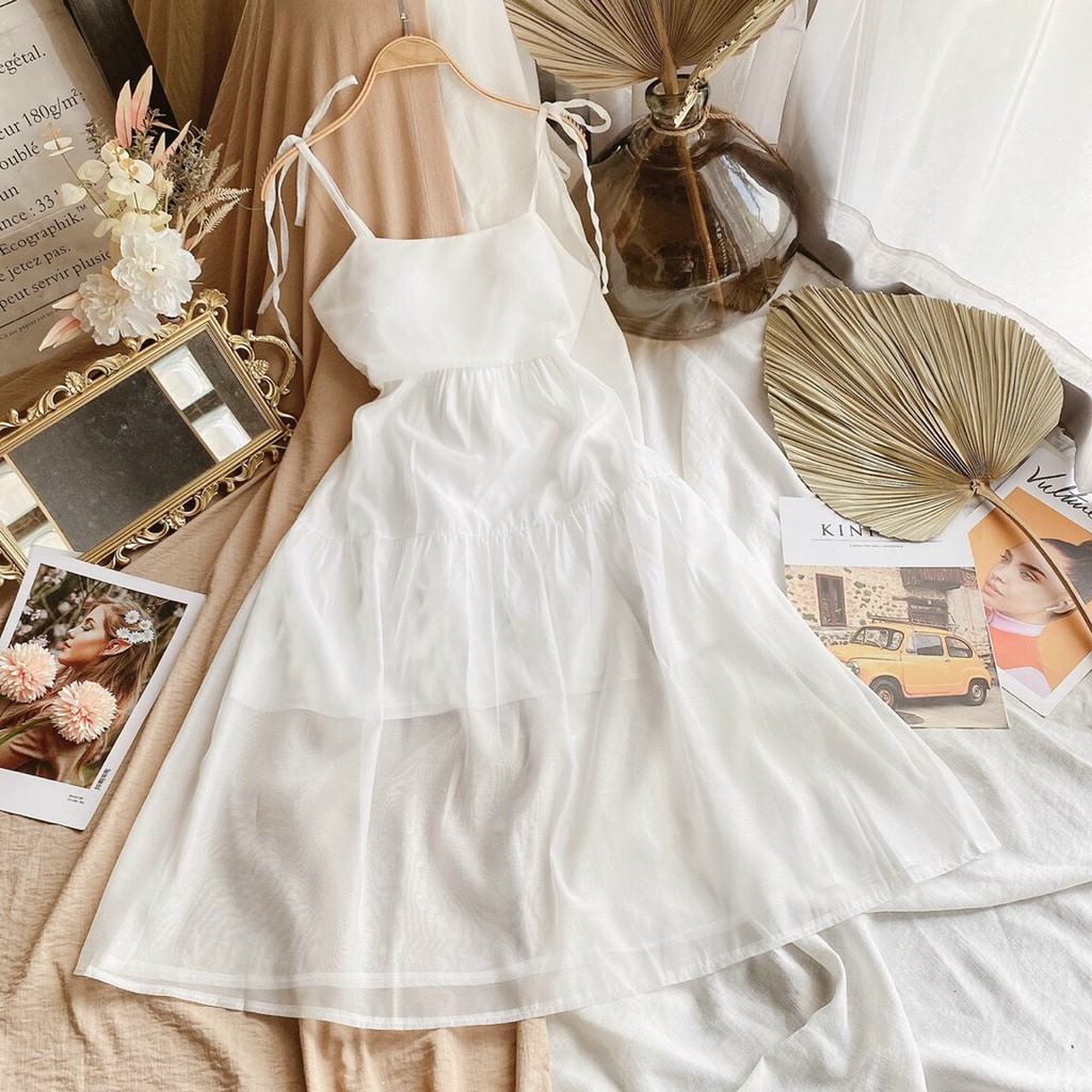 Đ midi suôn trắng H3293 (+hình thật) | BigBuy360 - bigbuy360.vn