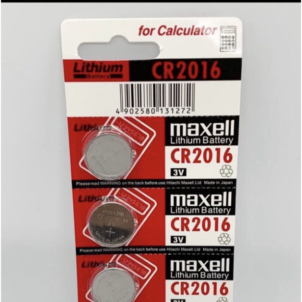 Vỉ 5 Viên Pin cúc áo CR2032 / CR2025 / CR2016 Maxell Lithium 3V Made In Japan