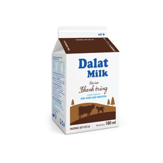 [Chỉ giao Đà Nẵng] Sữa thanh trùng Dalatmilk 180ml ST180