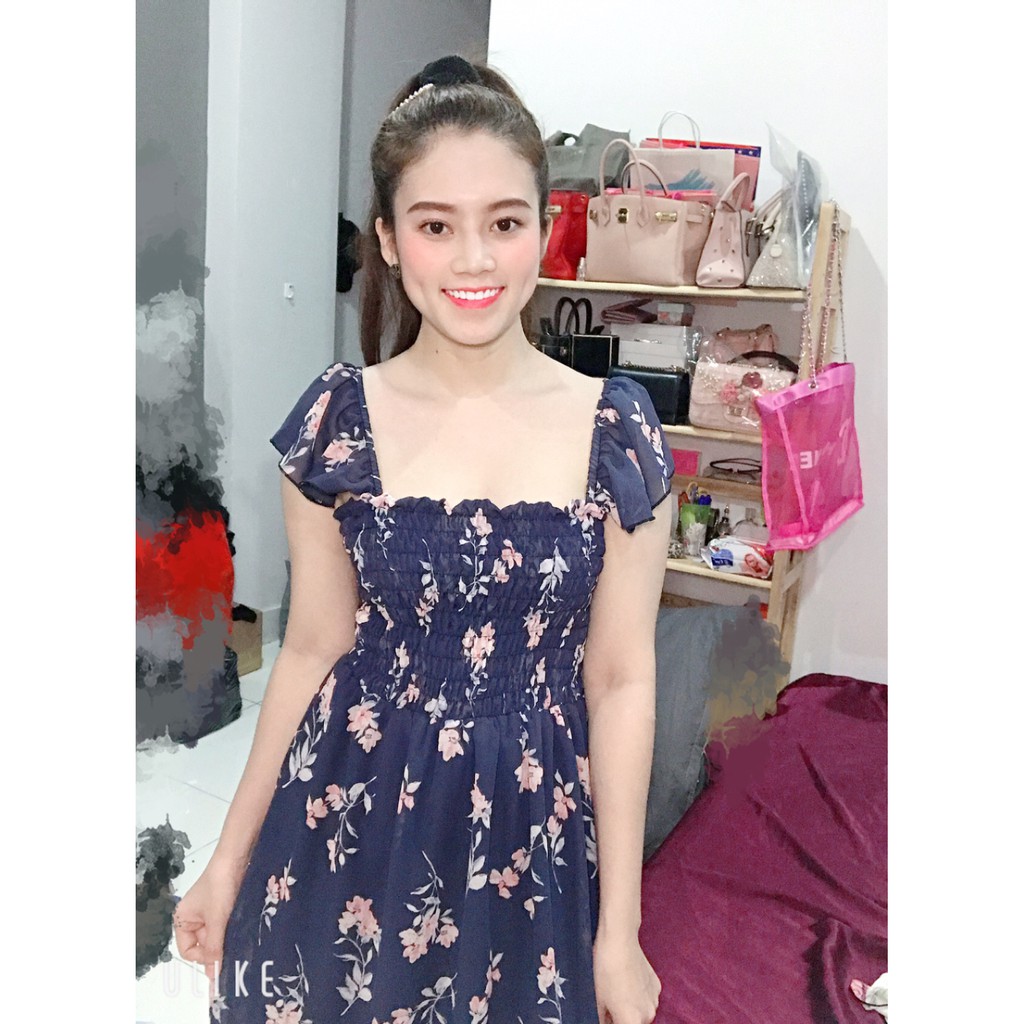 Hình Thật Đầm Maxi Hoa Cánh Tiên 2 Lớp Chất Voan Lụa 3 Màu Như Hình | BigBuy360 - bigbuy360.vn