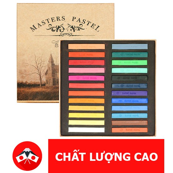MÀU PHẤN TIÊN 24 THANH TRANG ĐIỂM BÚP BÊ, TÔ MÀU HOA ĐẤT, HOA GIẤY TƯỢNG CHIBI, NHUỘM TÓC MASTER PASTEL 24 COLORS