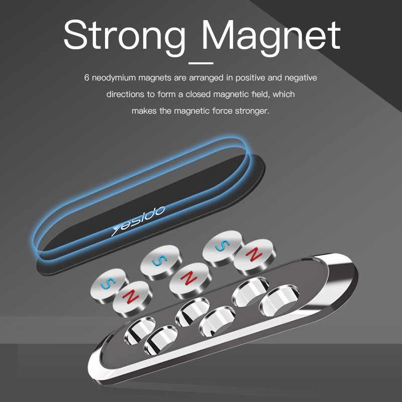 1 piece Mini Strip Shape Magnetic Car Mount Phone Holder Wall Magnet Stand For iPhone Android